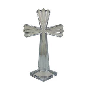 VTG Cross Samobor by Rogaska Lead Crystal Slovenia Clear Elegant Religious 10.5"
